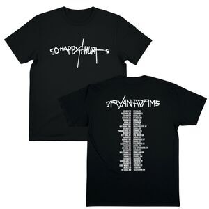 Bryan Adams T-Shirt Unisex Medium Black USA Tour 2023 Graphic Tee Concert NEW